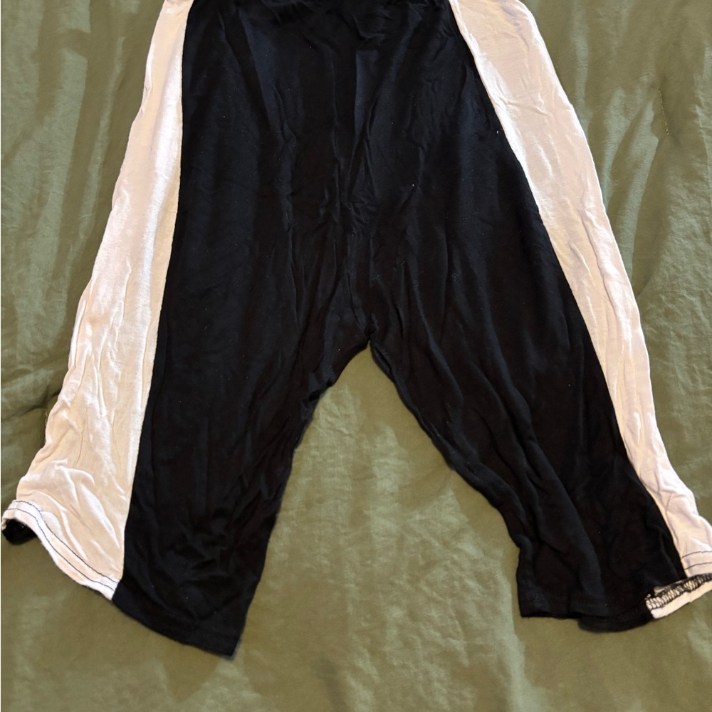 PrettyLittleThing Black and White Bike Shorts